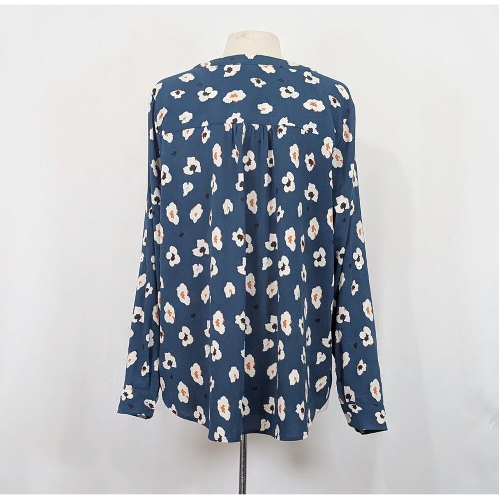 Skies Are Blue Curvy Top Stitch Fix Blue Floral Print Women's Size 1X - Picture 4 of 7